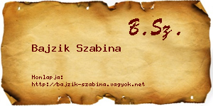 Bajzik Szabina névjegykártya